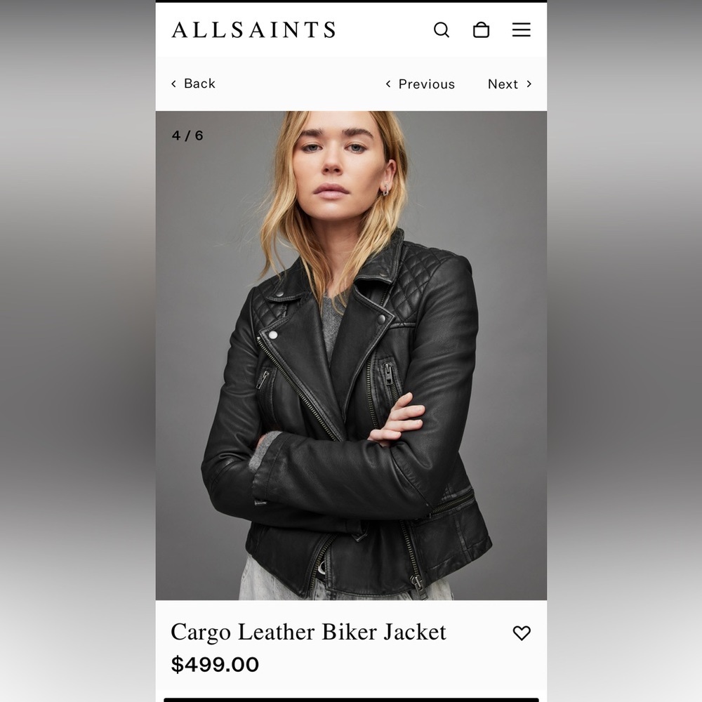 Leather Biker Jacket - Picture 3 of 17